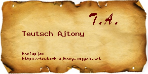 Teutsch Ajtony névjegykártya